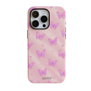 Papillon de velours rose